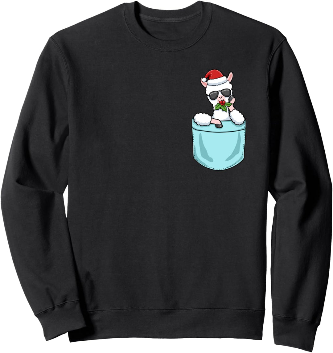 Lama Brusttasche Sweatshirt