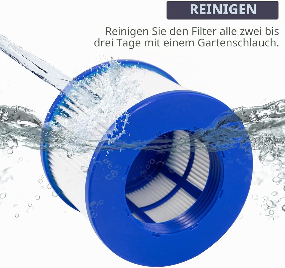 Hrozny Filterkartusche für Whirlpool, Clever Spa Filter 75 x 100 mm Whirlpool Filter Zubehör. (12Stü