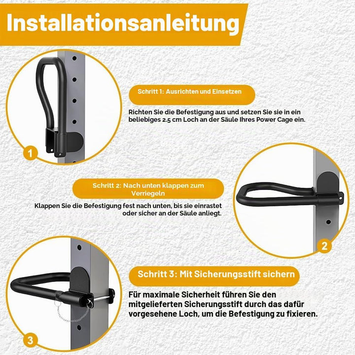 Kipika Power-Rack-Zubehör für 5/8" und 1" Löcher - Hochbelastbare Heimfitnessausrüstung für 2x2 oder