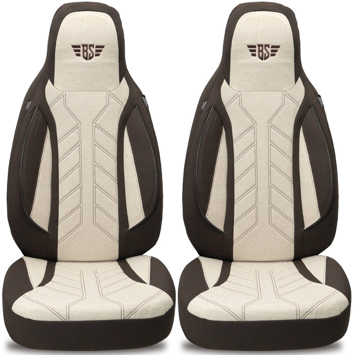 BREMER SITZBEZÜGE Mass Schonbezüge für Mercedes C-Klasse W202 S202 PLKT210 PLKT210 - Braun/Beige C-K