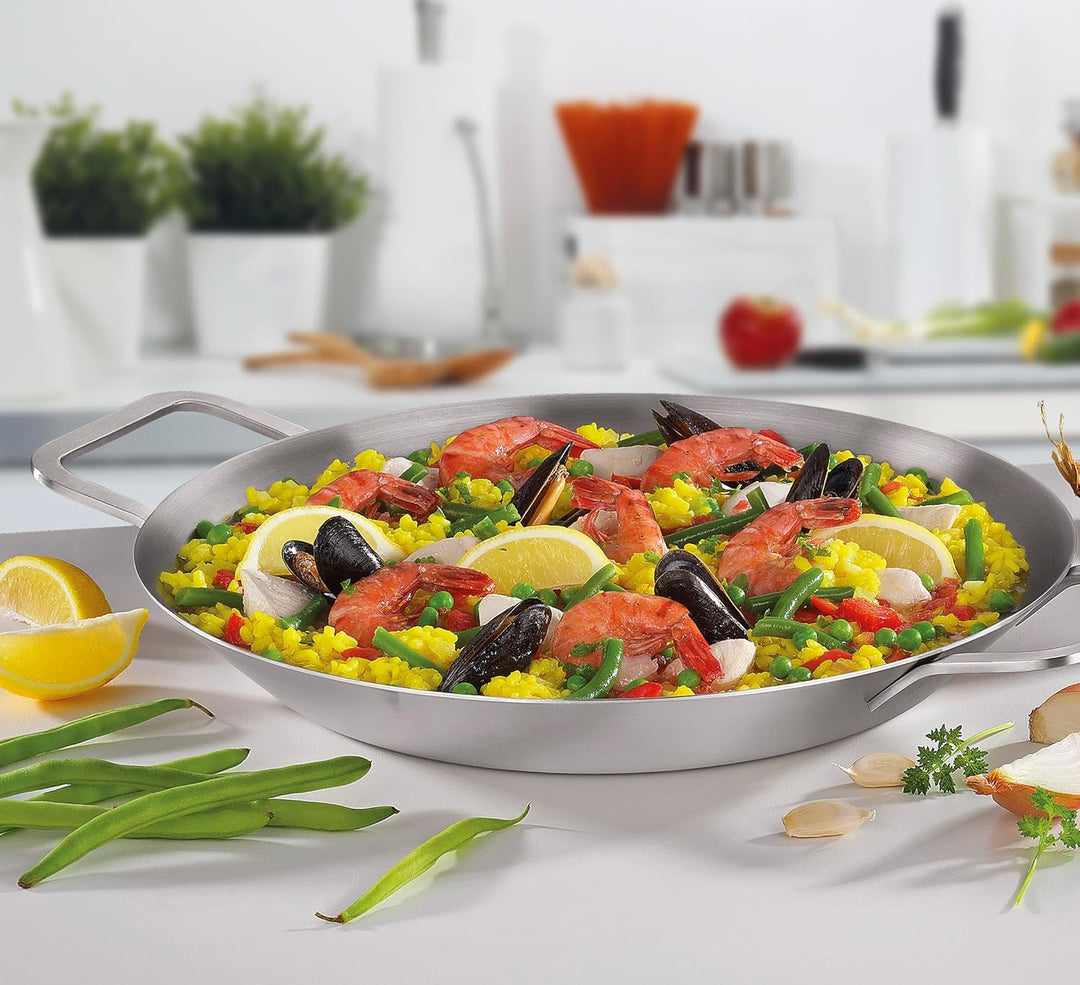 Spring INTERNATIONAL COOKING Paella-Pfanne MARBELLA, Ø 40 cm, Mehrschichtmaterial aus Edelstahl, für
