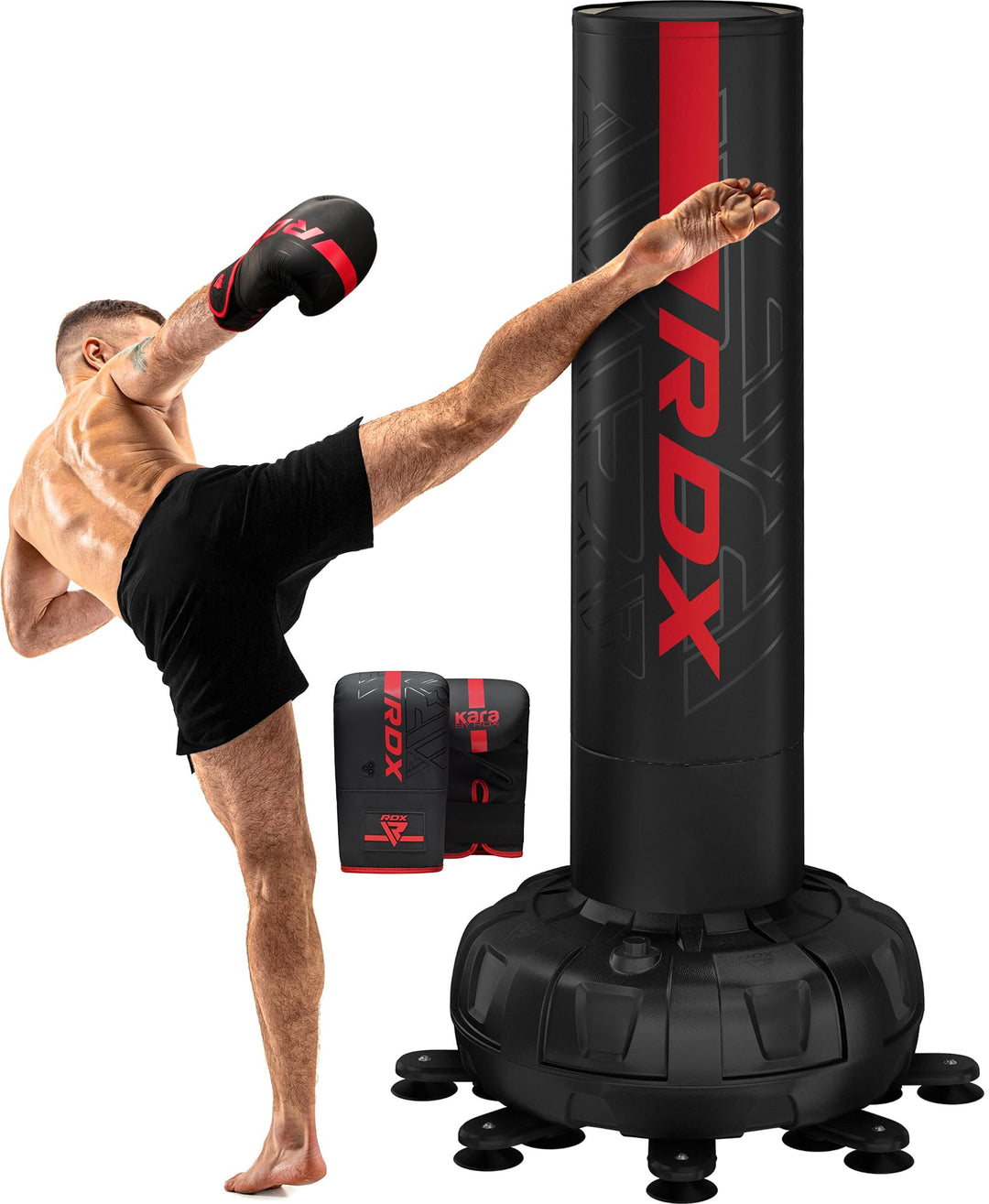 RDX 6FT 330LB Boxsack Stehend Erwachsene, Trainingshandschuhe und Überzug Set XXL Freistehender Stan