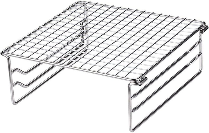 Myqqhbs Klappgrillrost Campinggrill Klappgrill Mini Outdoor Grillrost Edelstahl für Picknick Wandern