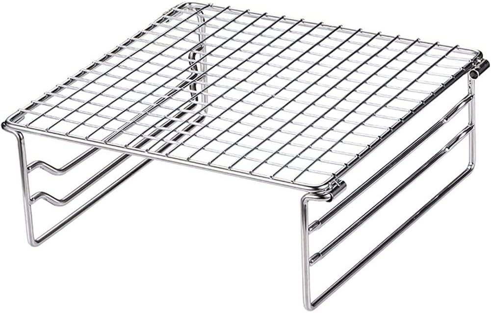 Myqqhbs Klappgrillrost Campinggrill Klappgrill Mini Outdoor Grillrost Edelstahl für Picknick Wandern