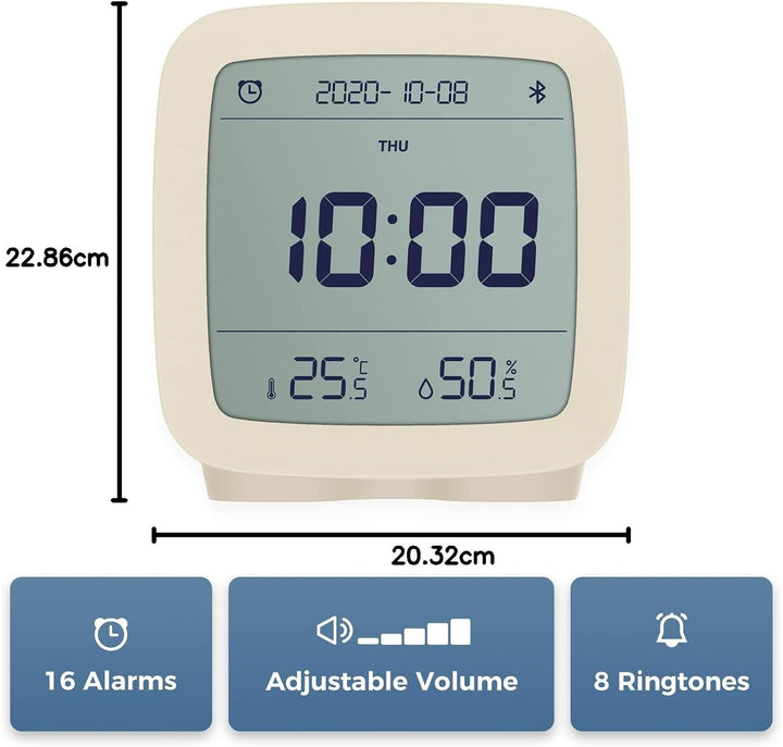 qingping Bluetooth Wecker, Funktioniert mit Mi Home (Alle Einstellungen nach App), Digitaler Smart W