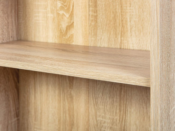Bücherregal Standregal 2 Fächer Höhenverstellbare Böden Holzregal Wohnzimmer Arbeitszimmer Büro Pari