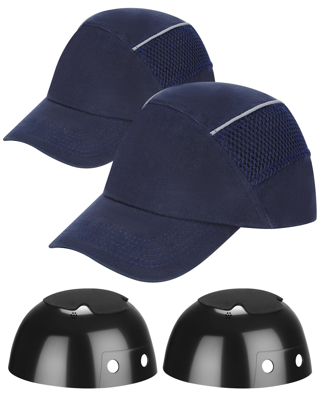 HOLULO 2 Pack Anstosskappe Sicherheitsmütze Baseball-Stil Sicherheitskappe Schutzkappe Anti-Schock A