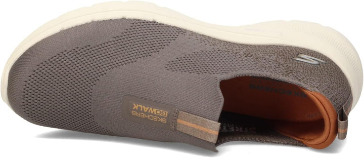 Skechers Herren Go Walk 6 Sneaker 41 EU Taupe Textile, 41 EU Taupe Textile
