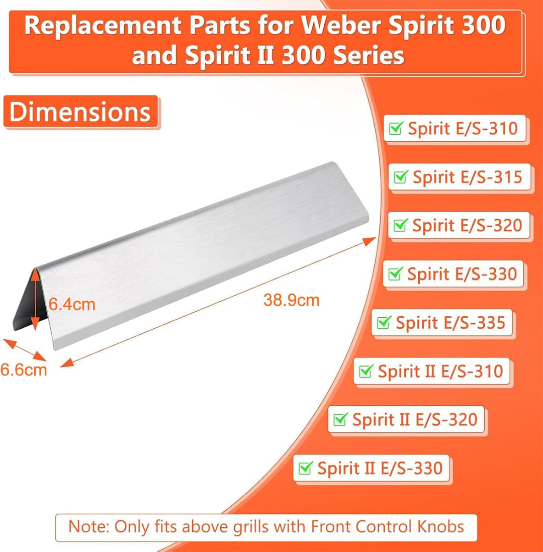 Denmay 7636 38,8cm Flavorizer Bar ersatzteile für Weber Spirit I & II E/S-310 320 330 (mit vorderen