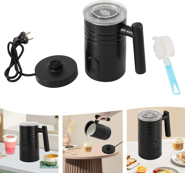Milchaufschäumer 350 ml, Milchschäumer Elektrisch mit Bürste, 400W Elektrischer Milchaufschäumer, Au
