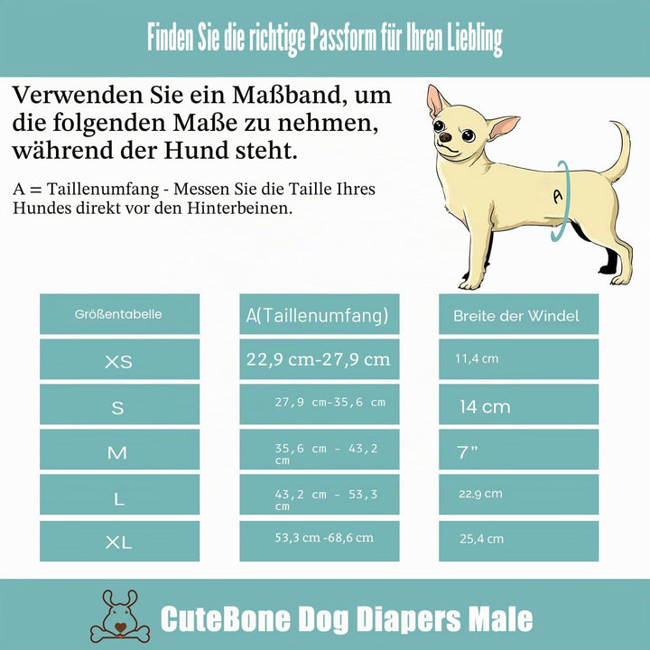 CuteBone Männlich Waschbare Hundewindeln Bauchbänder,3 Stück Wiederverwendbare hund bauchband für Rü