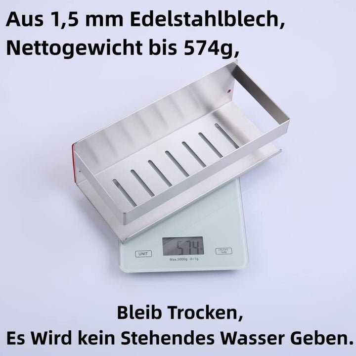 KigKog® Duschablage ohne Bohren Gebürstetes Nickel, Duschregal Wandmontage Edelstahl SUS304 Rostfrei