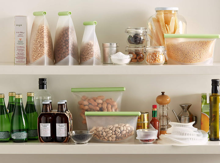 Lékué Silikonbeutel, 3er-Set, wiederverwendbar, grün Kit Grün, Kit Grün