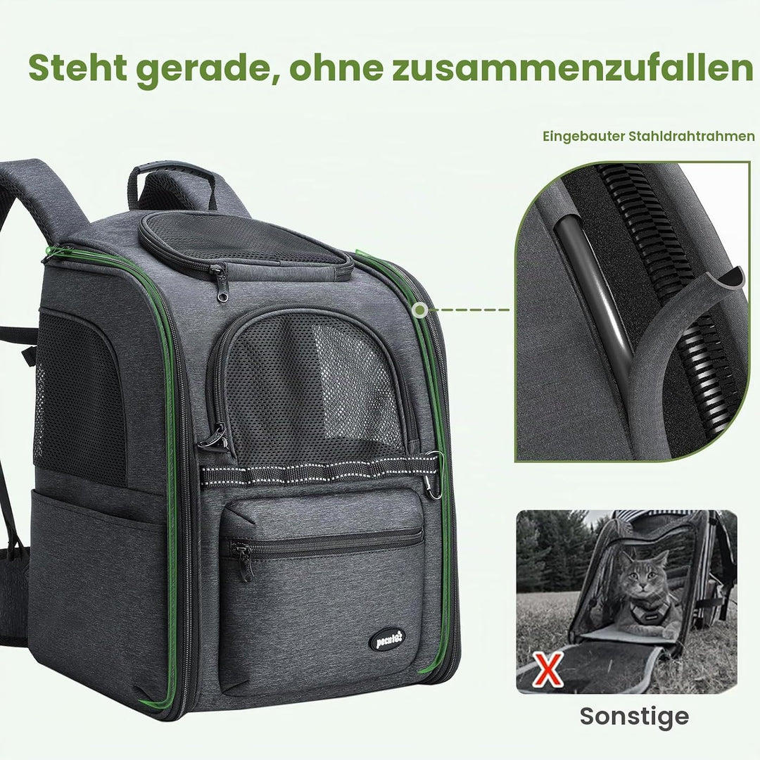 Pecute Katzenrucksack Hunderucksack Haustier Rucksack, Belastung Verringern Hundetasche, Katzentasch