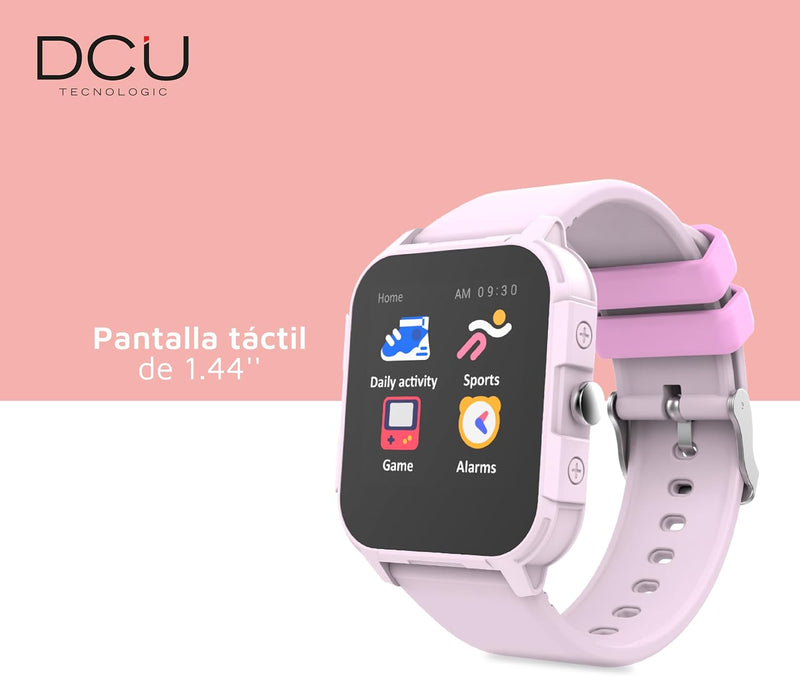 DCU TECNOLOGIC | Junior-Smartwatch | Kids Smartwatch | Geeignet für 7-14 Jahre | 1,44 „Touchscreen |