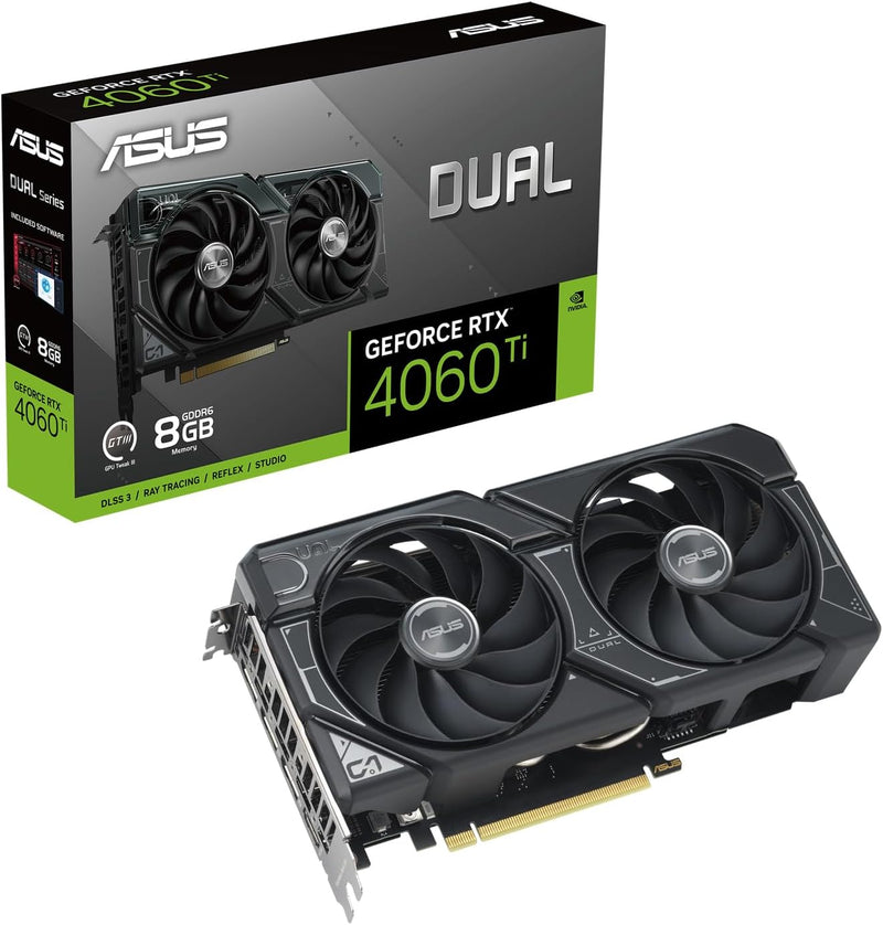 ASUS Dual GeForce RTX 4060 Ti OC Edition 8GB GDDR6 Gaming Grafikkarte schwarz (Nvidia GeForce RTX406