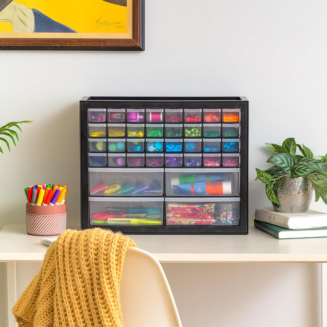 IRIS USA Schrauben-Organizer, Hardware-Aufbewahrungs-Organizer, Schrank mit 36 Schubladenteile, Kuns