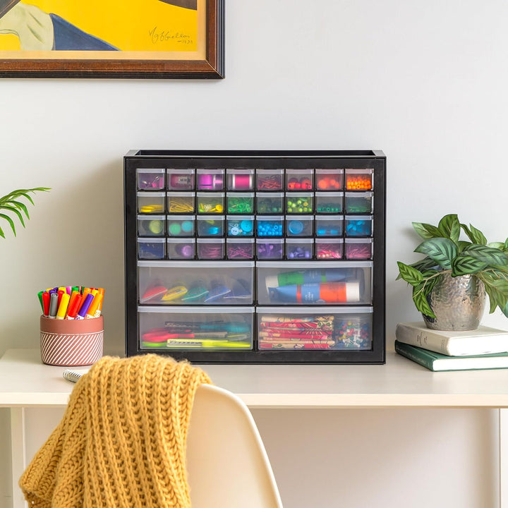 IRIS USA Schrauben-Organizer, Hardware-Aufbewahrungs-Organizer, Schrank mit 36 Schubladenteile, Kuns