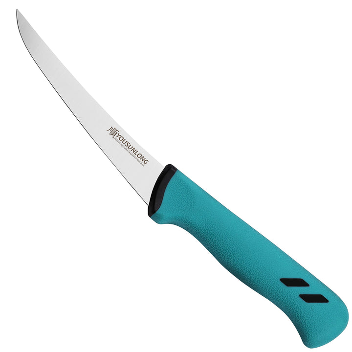 YOUSUNLONG Gebogenes Ausbeinmesser - 6 Zoll (152 mm) - Ultrascharfer Edelstahl mit hohem Kohlenstoff