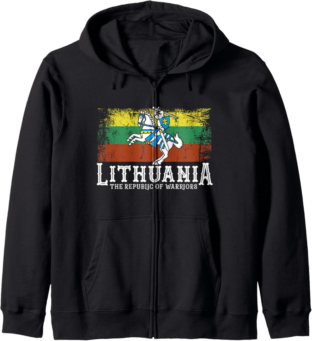 Lithuanian Flag White Knight Symbols Of Lithuania Patriotic Kapuzenjacke
