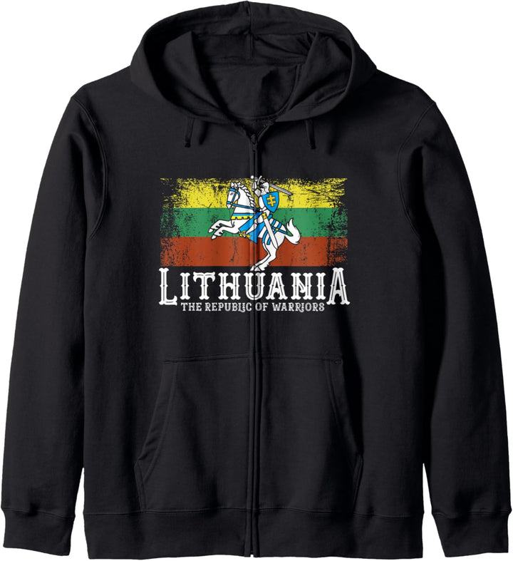 Lithuanian Flag White Knight Symbols Of Lithuania Patriotic Kapuzenjacke
