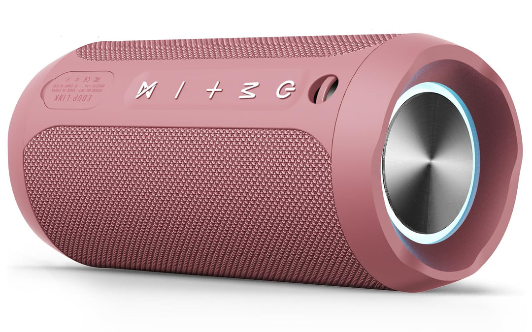 EDUPLINK Portable Bluetooth Box für Frauen – Kabelloser Mini-Lautsprecher in Rosa mit LED, Tragbar &