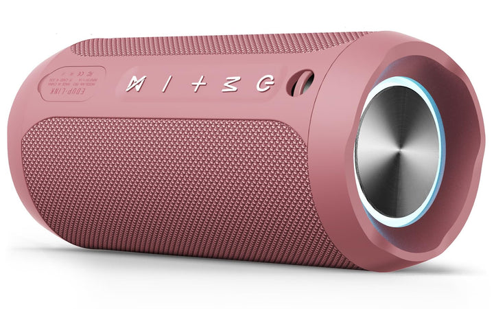 EDUPLINK Portable Bluetooth Box für Frauen – Kabelloser Mini-Lautsprecher in Rosa mit LED, Tragbar &