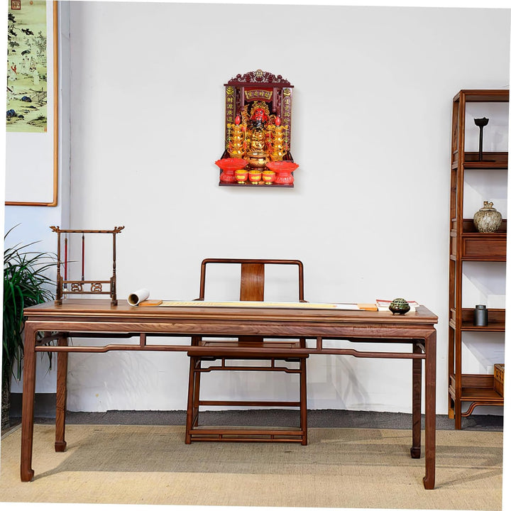 Garneck Holz Buddha Regal Wandmontage Buddhistischer Schrein Tischständer Retro Chinesischer Stil Fü