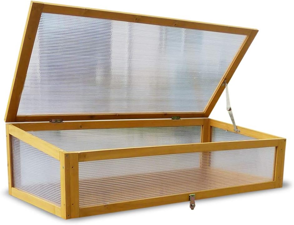 HABAU Hochbeet mit Rahmen aus Aluminium, 115 x 53,5 x 89 cm 2852 Natur &amp; 2855 Frühbeet Aufsatz Hochb