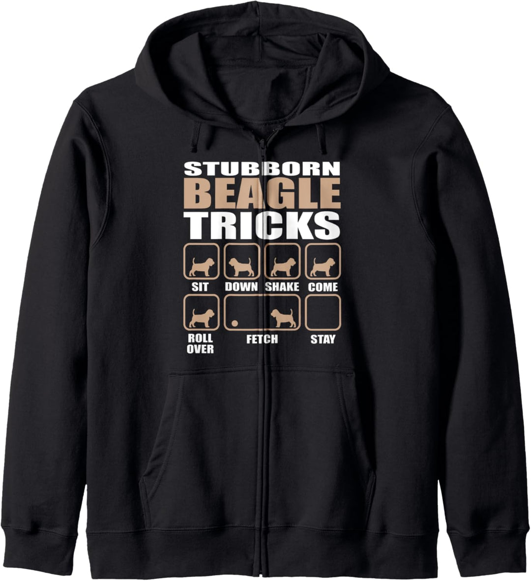 Hartnäckige Beagle-Tricks | Beagle Lovers Design Kapuzenjacke