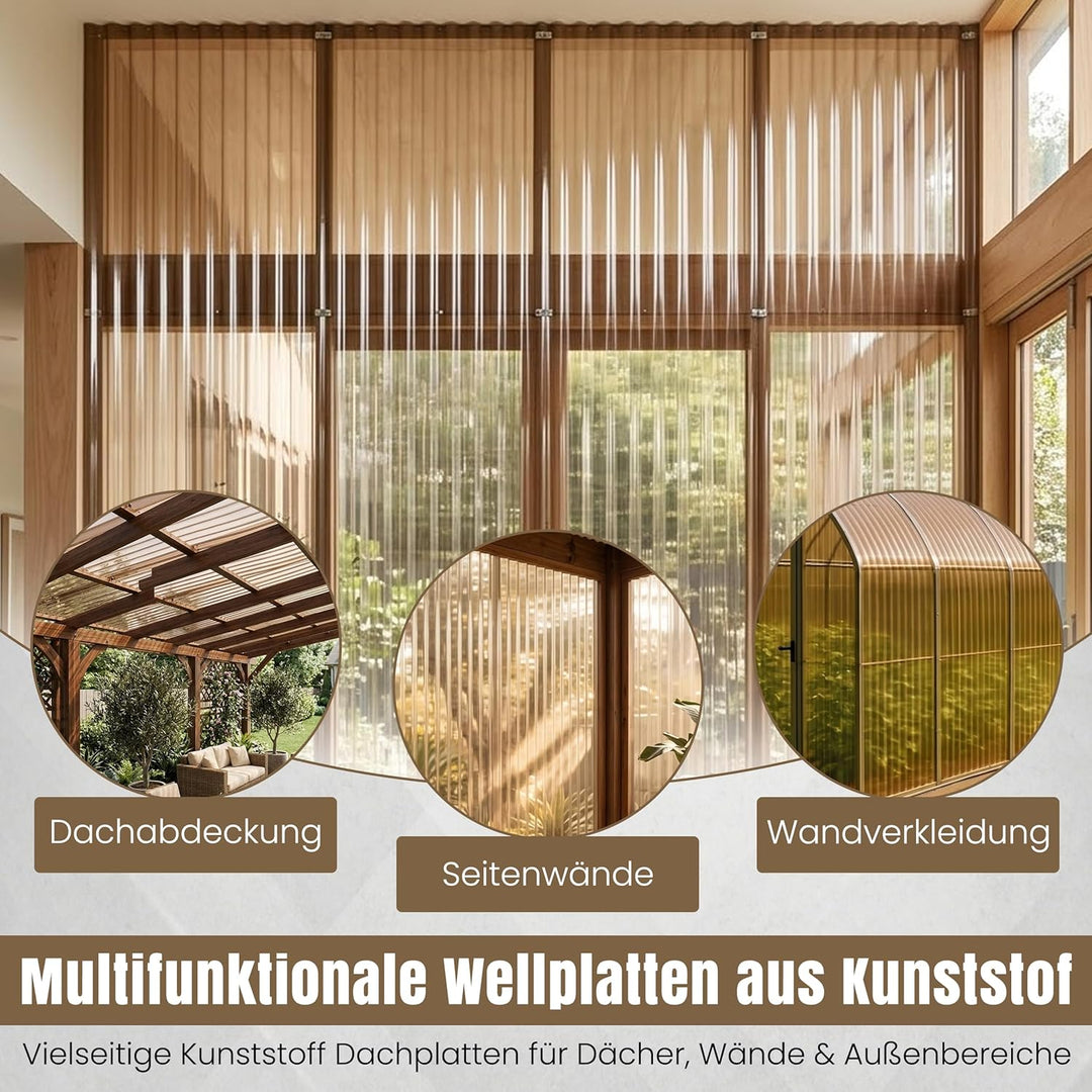 LP Projekt Wellplatten 90×117 cm | Robust & wetterfest Wellplatten Dach Kunststoff für Garten & Terr