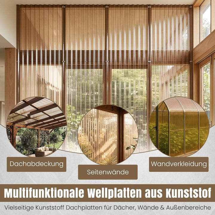 LP Projekt Wellplatten 90×117 cm | Robust & wetterfest Wellplatten Dach Kunststoff für Garten & Terr
