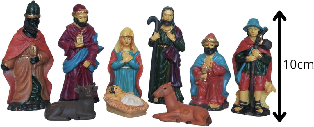 BEST&FREE Weihnachtskrippe Komplettset Mit Krippenfiguren Set 15Cm. Krippenzubehör Weihnachtskrippe