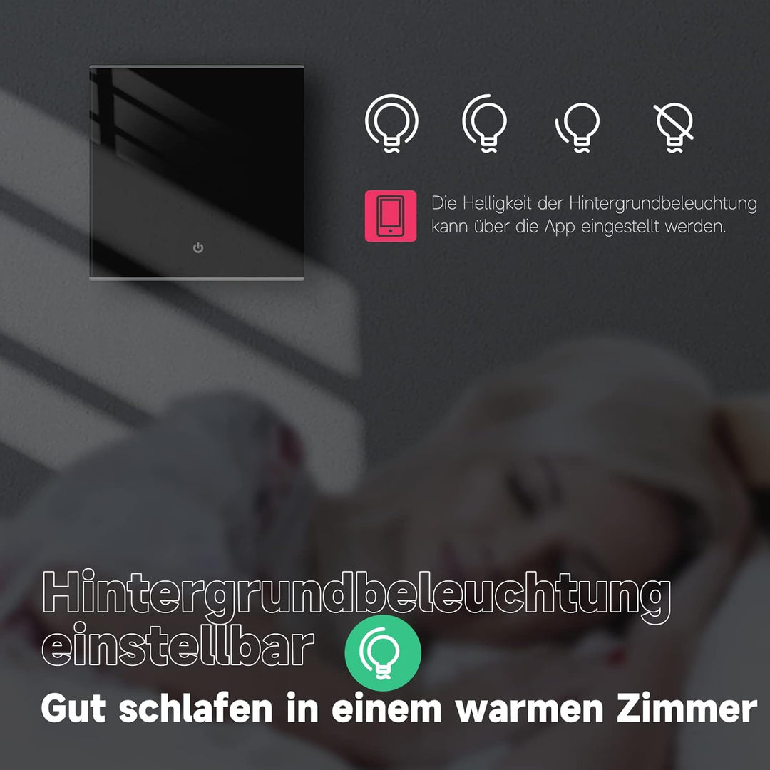 Beok Thermostat Heizung Smart, WiFi Thermostate Fussbodenheizung für Warmwasserbereitung Programmier