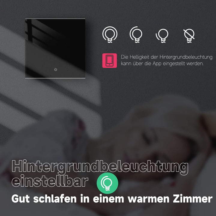 Beok Thermostat Heizung Smart, WiFi Thermostate Fussbodenheizung für Warmwasserbereitung Programmier