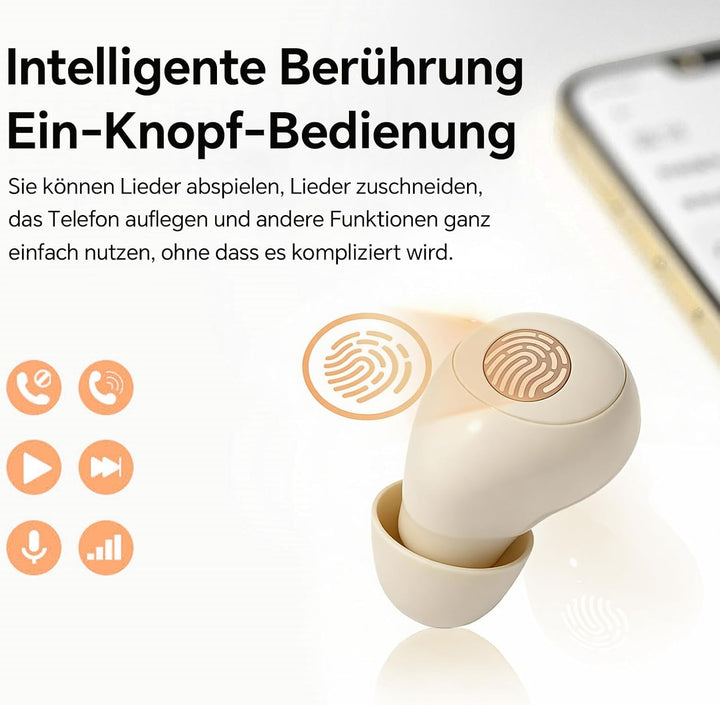 Mini unsichtbare Kopfhörer Bluetooth kabellos in Ear kleinste drahtlose schnurlose Ohrhörer Wireless