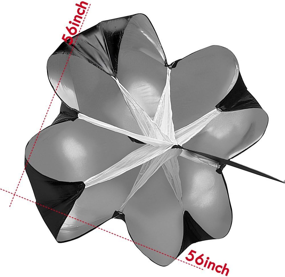 Cledaepho 142,2 cm lange Laufgeschwindigkeitstraining, Geschwindigkeitstraining, Fallschirm, Widerst