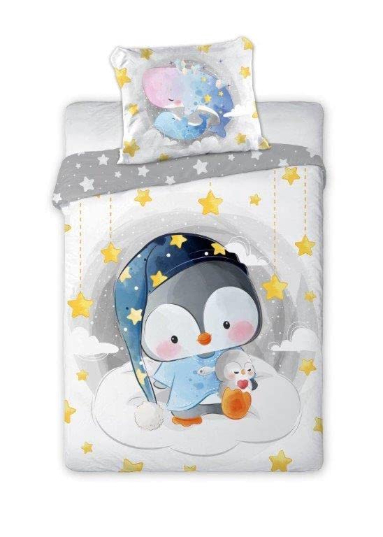 Kinderbettwäsche 100x135 cm aus 100% Baumwolle Weiche & Farbenfrohe | Baby Bettwäsche Set Perfekt fü