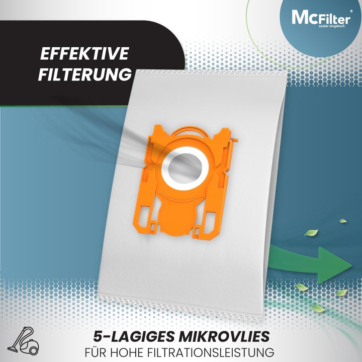 McFilter I 20 Staubsaugerbeutel geeignet für AEG VX6-2-FFP Staubsauger (Serie X Force), 5-lagiger St