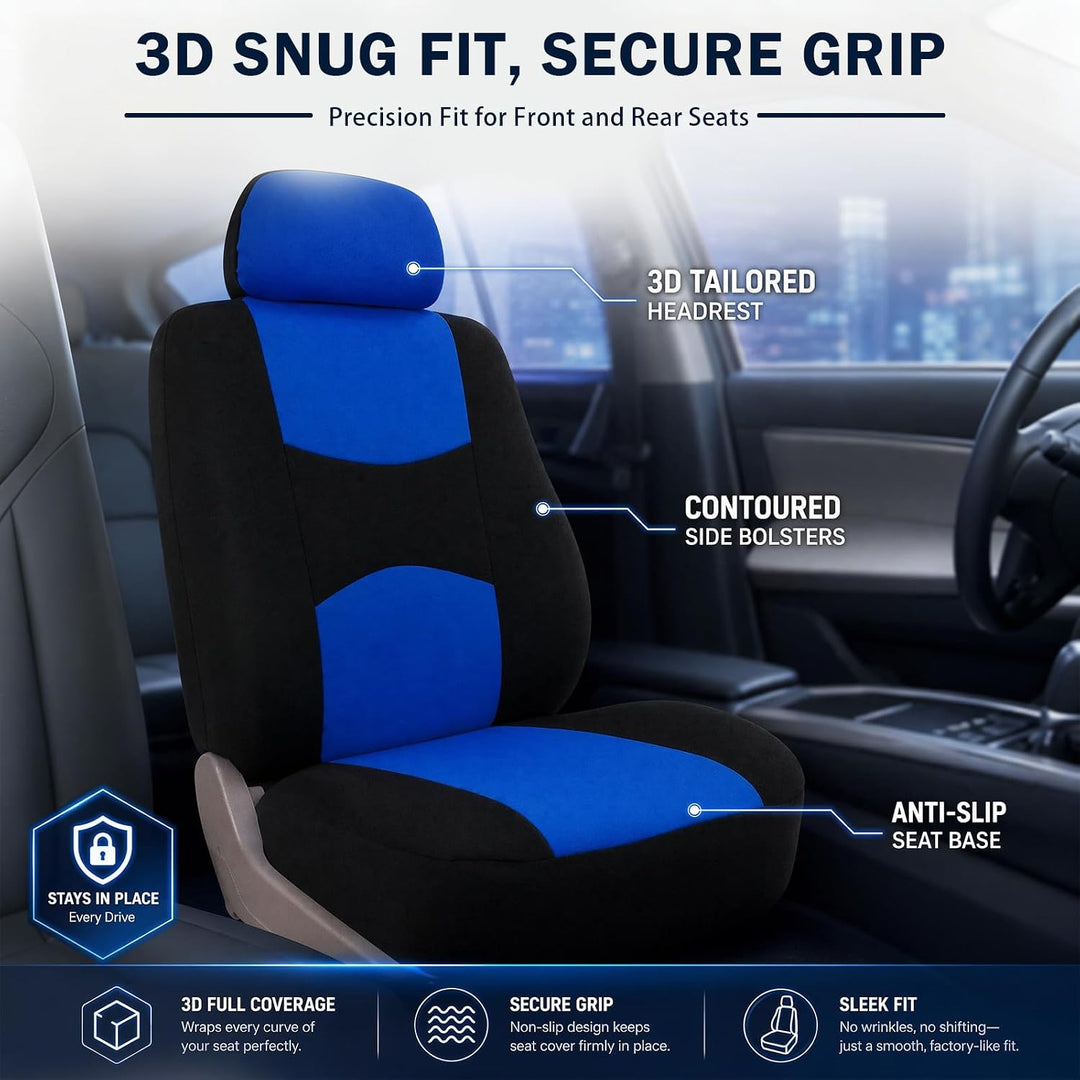 Autositzbezüge 5-Sitzer-Komplettset, Sitzbezüge Auto mit Kopfstützen, Schutz für den Fahrzeuginnenra