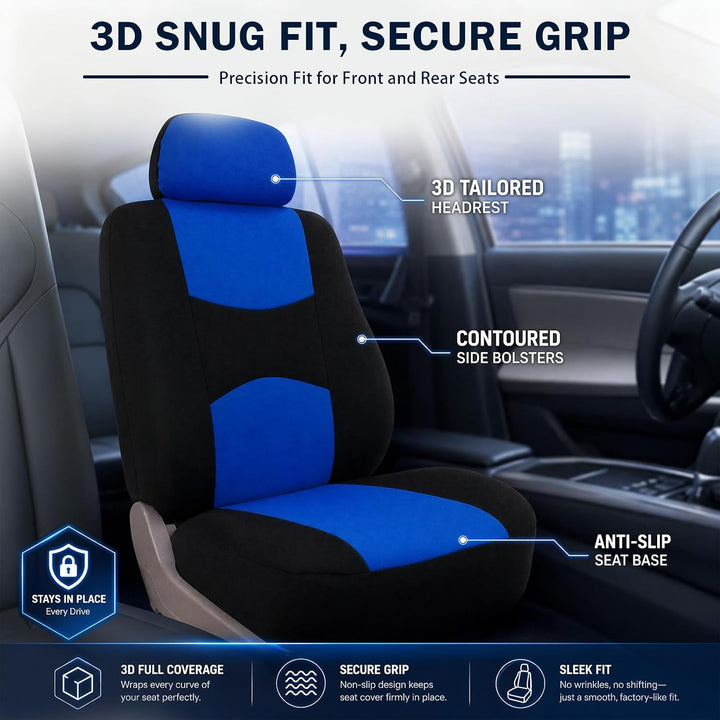 Autositzbezüge 5-Sitzer-Komplettset, Sitzbezüge Auto mit Kopfstützen, Schutz für den Fahrzeuginnenra