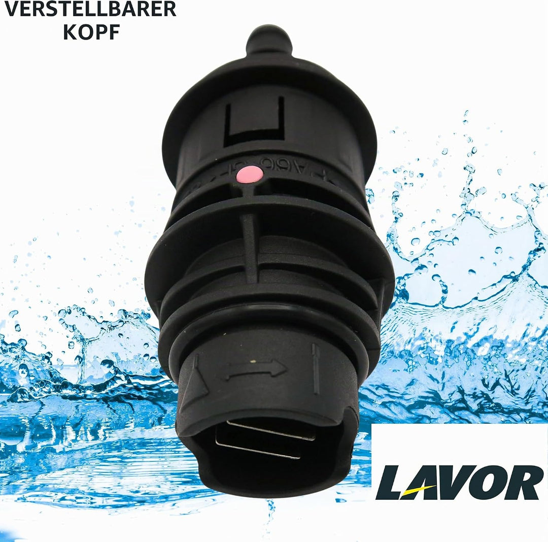 Düsenset für Lavor Hochdruckreiniger – Turbo-Düse und verstellbarer Bürstenkopf