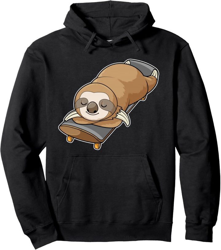 Faultier Skater Skateboard Sport Pullover Hoodie