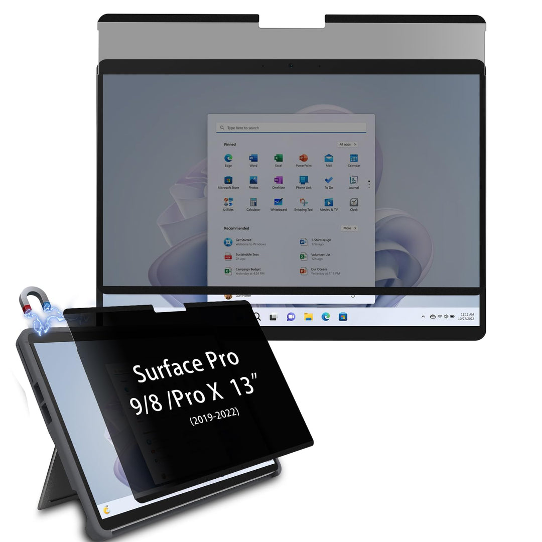 HaruYo 1 Stück Magnetischer Sichtschutz Kompatibel mit Surface Pro 9 (2022) / Pro 8 (2021) / Pro X(2