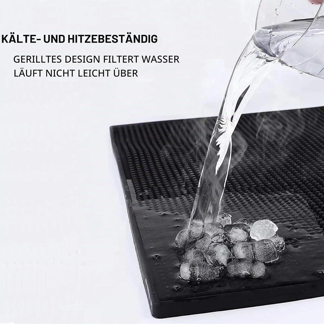 2 Stück Bar-Service-matten, Schwarze Barmatte, 60 X 20 cm, rutschfeste Whiskey-Kaffee-bar-matten, Un