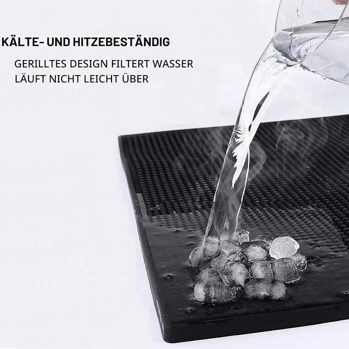 2 Stück Bar-Service-matten, Schwarze Barmatte, 60 X 20 cm, rutschfeste Whiskey-Kaffee-bar-matten, Un