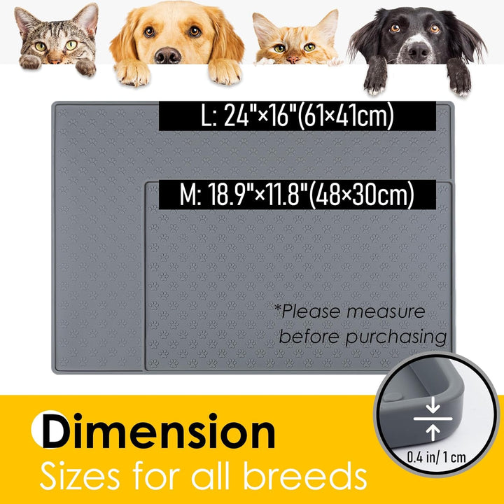 Napfunterlage für Hunde, Futtermatten für Hunde und Katzen rutschfeste Futtermatte aus Silikon - was