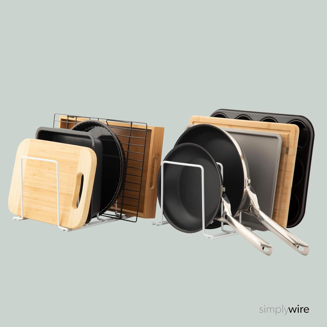 simplywire – Backblech- und Schneidebrett-Gestelle – 2er-Pack – Pfannenaufbewahrung – Küchenschrank-
