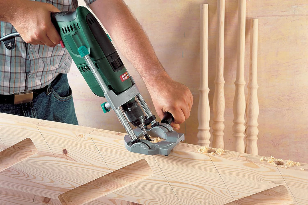 wolfcraft Tecmobil Bohrständer 4522000 | Mobiler Bohrhelfer für präzises Freihandbohren an Wänden, S