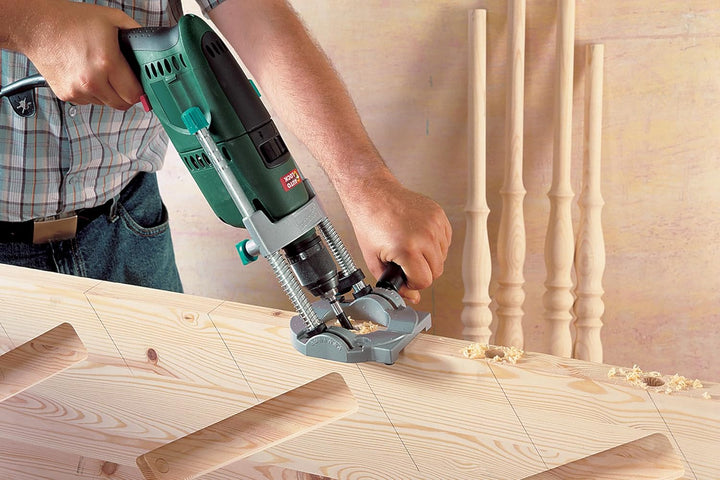 wolfcraft Tecmobil Bohrständer 4522000 | Mobiler Bohrhelfer für präzises Freihandbohren an Wänden, S